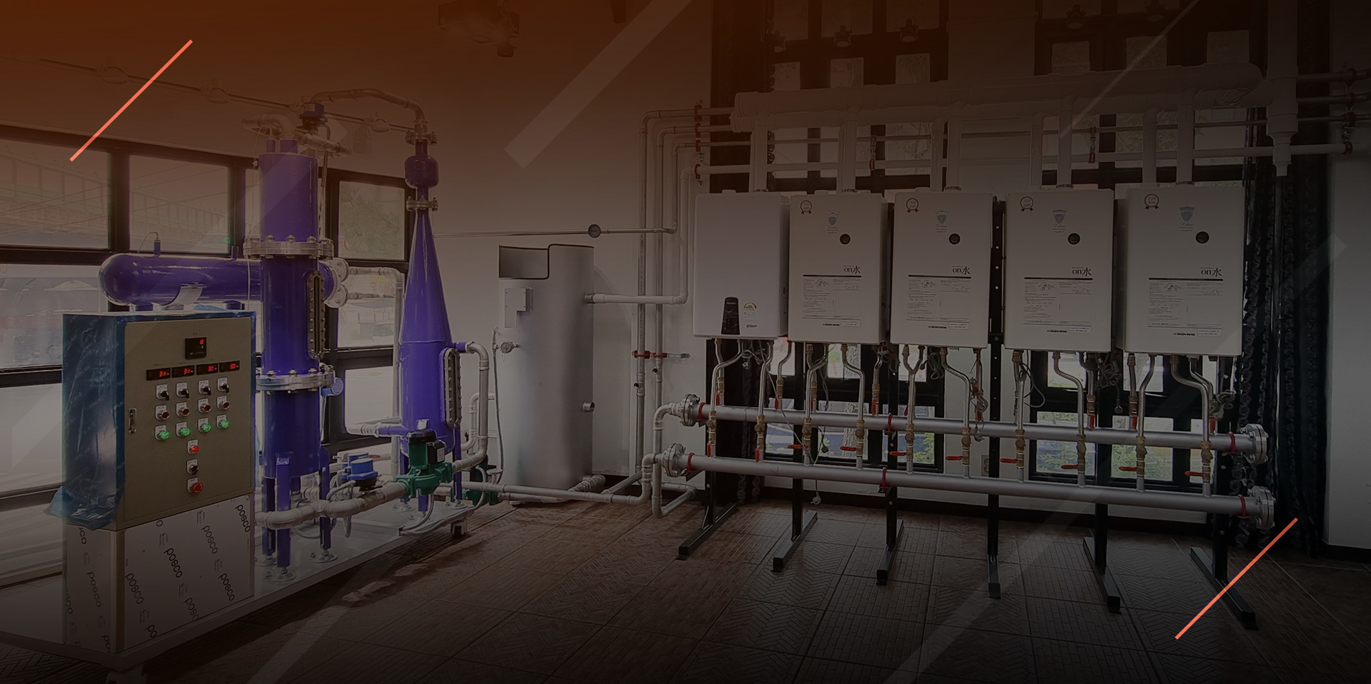 Waste water heat recovery facility|4차산업 콘덴싱 시스템 기술로<br>지구 온실가스 감축을 선두하는 전문기업！