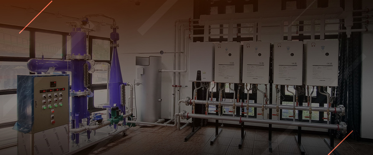 Waste water heat recovery facility|4차산업 콘덴싱 시스템 기술로<br>지구 온실가스 감축을 선두하는 전문기업！